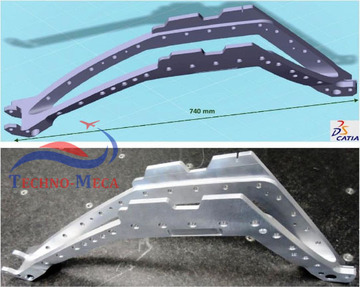 Etude et réalisation de grille de perçage 5 axes capable de percer et aleser des éléments de fixations des optiques